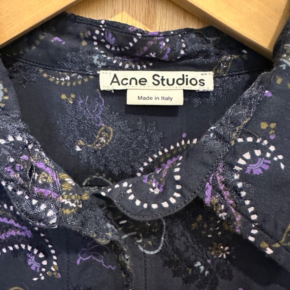 ACNE STUDIOS paisley shirt size S - Picture 7 of 8